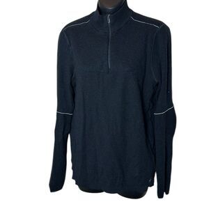 Smartwool men’s thermal merino base layer 250 1/4 zip black medium